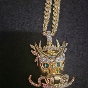 Luxurious Gold Dragon Pendant Necklace
